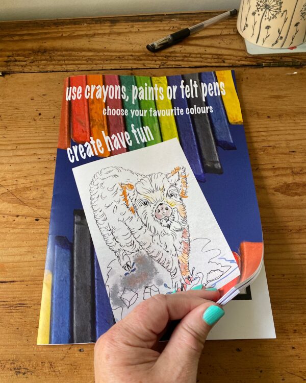 Picture showing colouring book