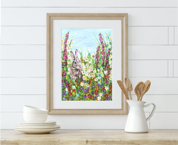 Rabbit Art-Meadow Whiskers-Original - Image 2