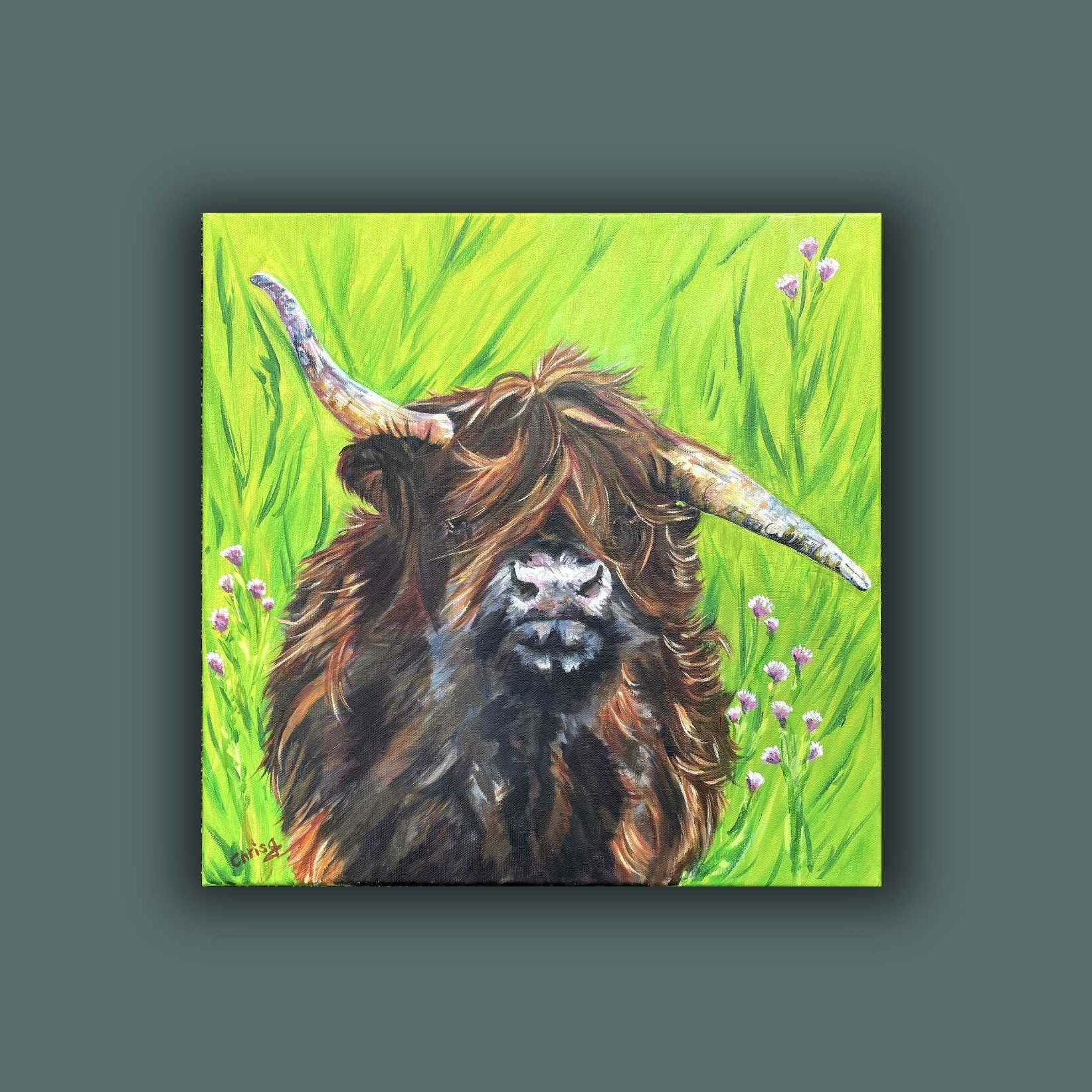 Canvas print of the highland called “wild child”