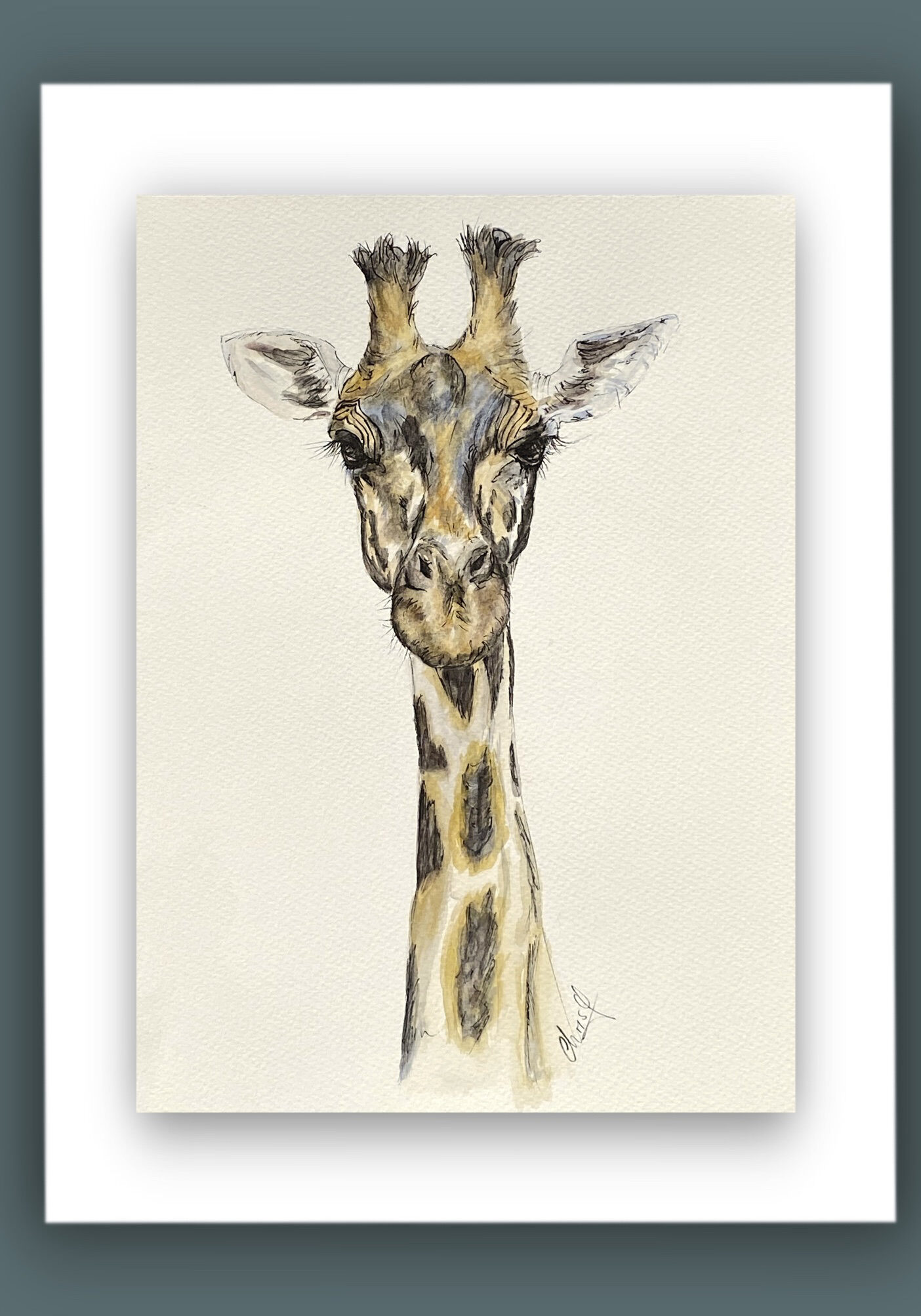 Photo of original artwork Trent the giraffe