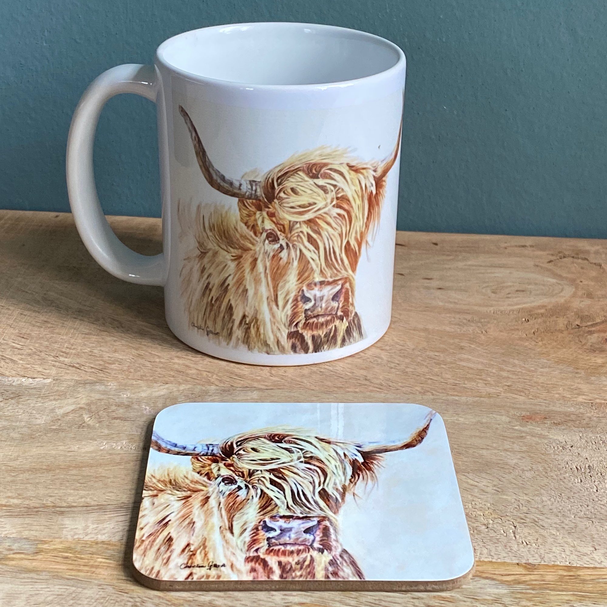 Seabreeze on a mug and coaster